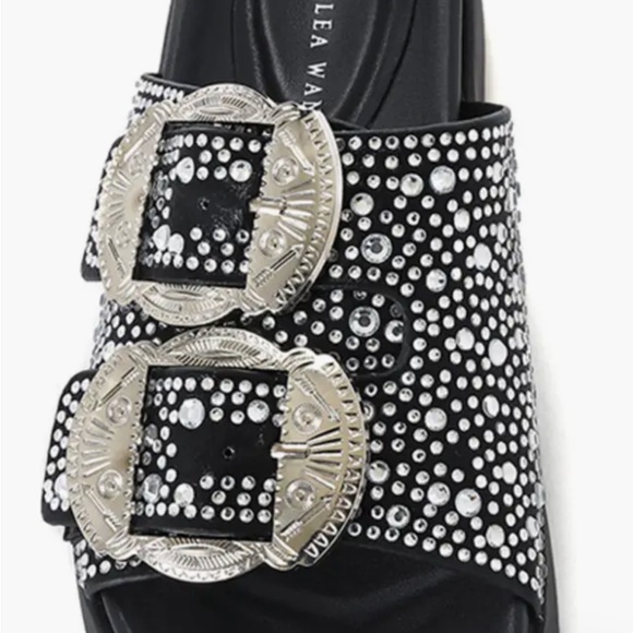 Polka Dot Buckle Slide Sandals - Picture 2 of 5